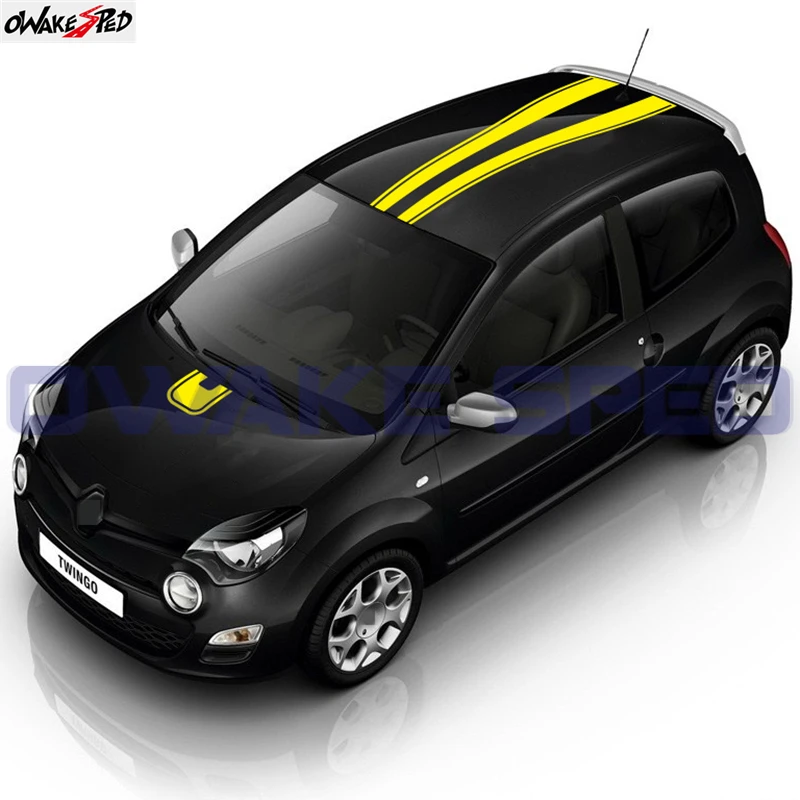 

3 шт. декоративные наклейки на крышу капота автомобиля для Renault-Volkswagen, гоночные аксессуары, чехол для кузова автомобиля, Виниловая наклейка, искусственные спортивные полосы