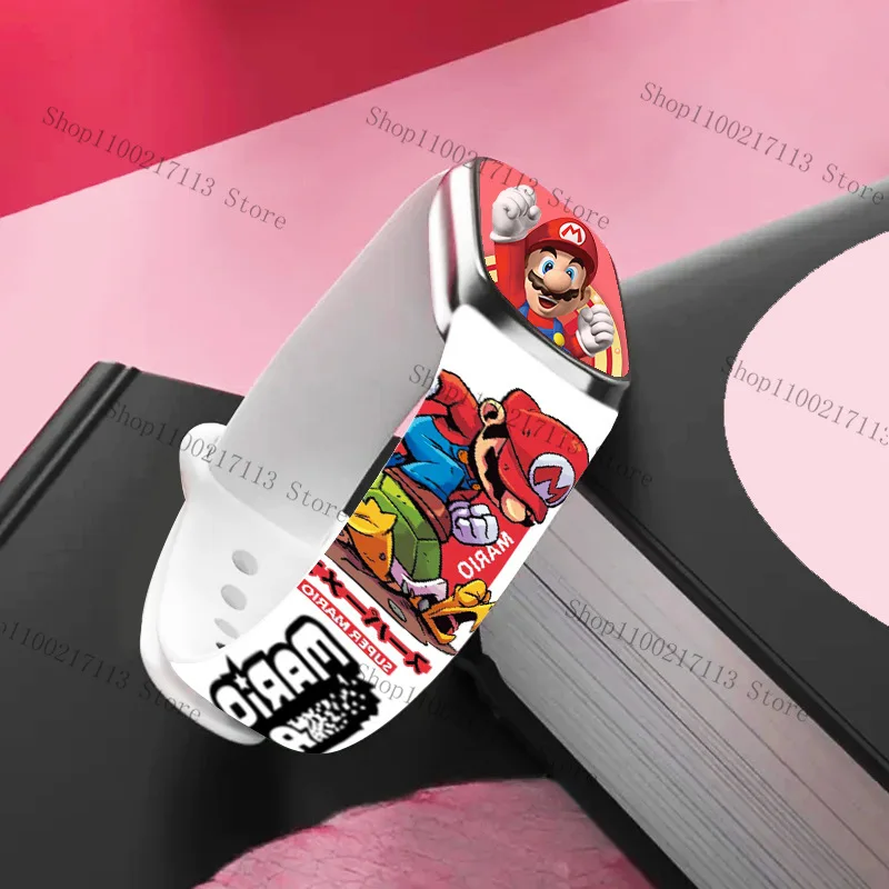 Super Mario kids Watches Anime figure cute Luigi Luminous Bracelet Watch LED Touch Waterproof Sports boys girls toys watch gifts 4