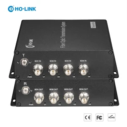 ho-link 4 channels 3g-sdi 1080P@60HZ over single fiber FC/ST Connector 20KM