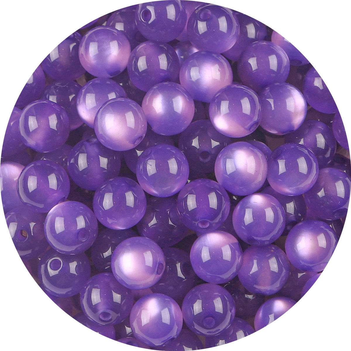 Resin Imitation Cat Eye Round Beads Colorful Straight Hole Loose Beads Handmade Diy Beaded Earrings Accessories Bracel 100pcs pack stone beads