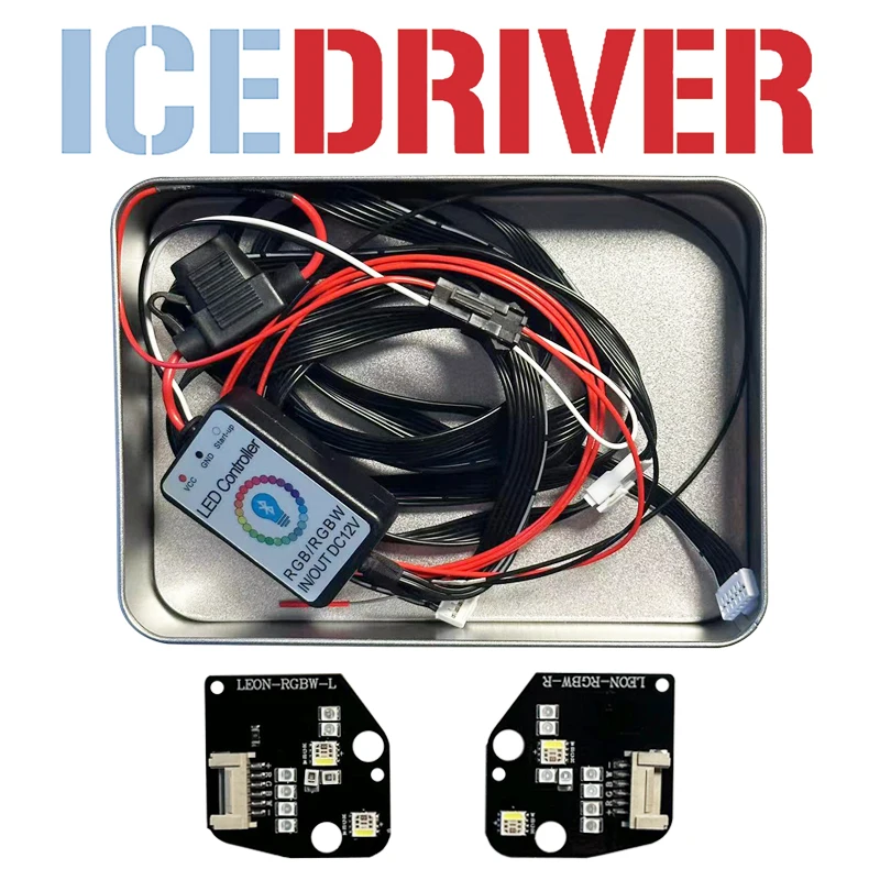 좌석 용 Icedriver Leon MK3 MK4 DRL RGB 다색 LED 보드 주간 주행 등 빨간색 파란색 RGBW 악마 눈 조명 전구