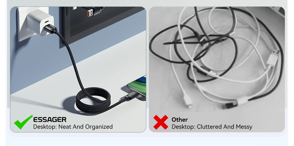 Essager 7a magnetisches Schnell ladekabel USB a bis Typ c magisches Seil USB-Magnet kabel Automatik kabel für vivo oneplus oppo – Detail 6