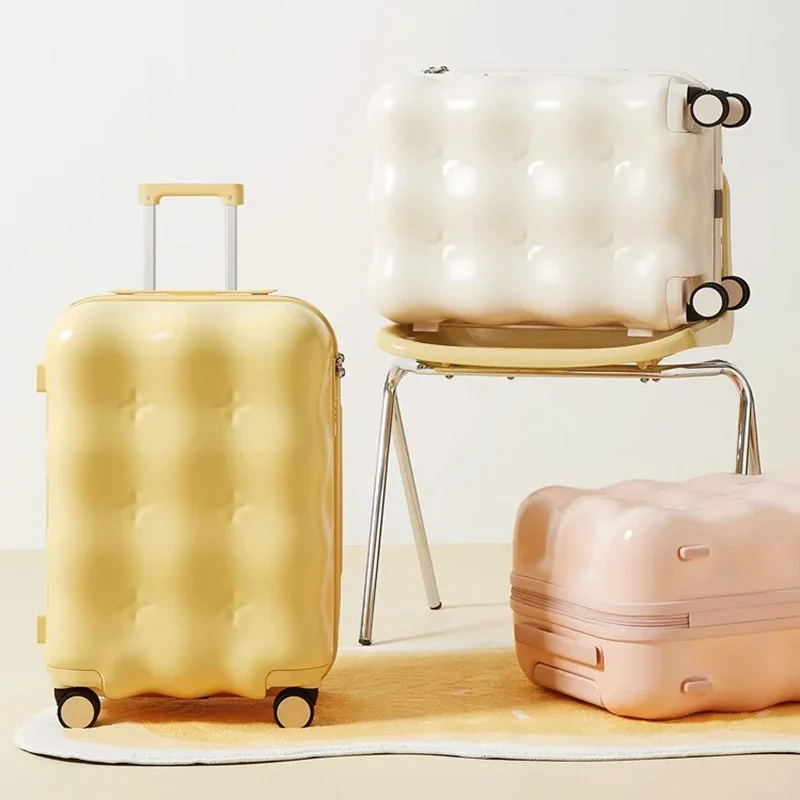 2023 New High-Value Trolley Luggage Student 24-Inch Large-Capacity Suitcase 20-Inch Cabin Case Universal Wheel Combination Lock