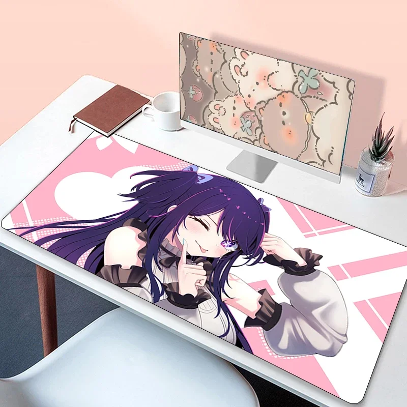 thumbnail image 1 of Mause Pad Hoshino Ai Accesorios para Juegos de Pc Oshi No Ko Mausepad Gamer Cabinet Mouse Mats Deskmat alfombrilla de goma alfombrilla para ratón teclado Xxl, 1 of 5