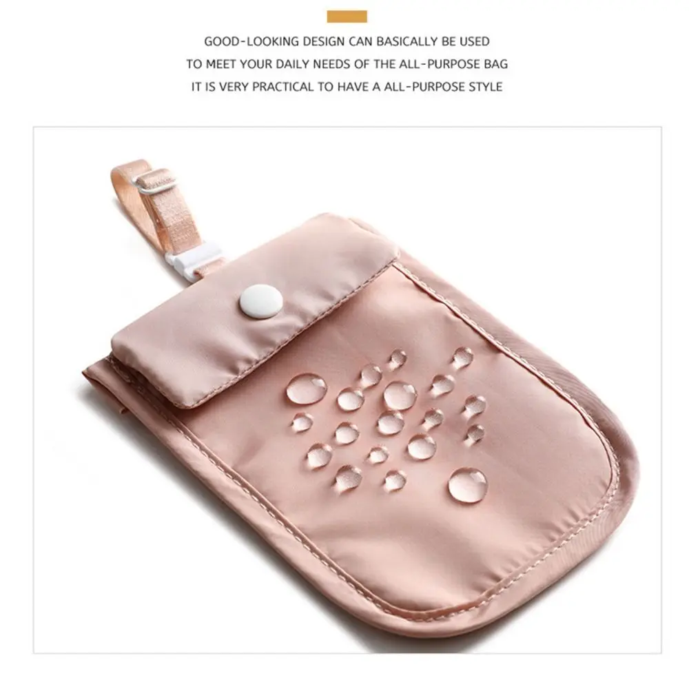 RFID Blocking Bra Wallet with Adjustable Elastic Strap