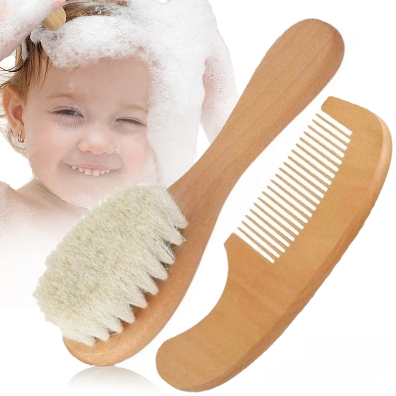 Newborn Baby Wool Brush Comb Head Massager hair comb curly hair brush hair brush comb hair comb set head massager