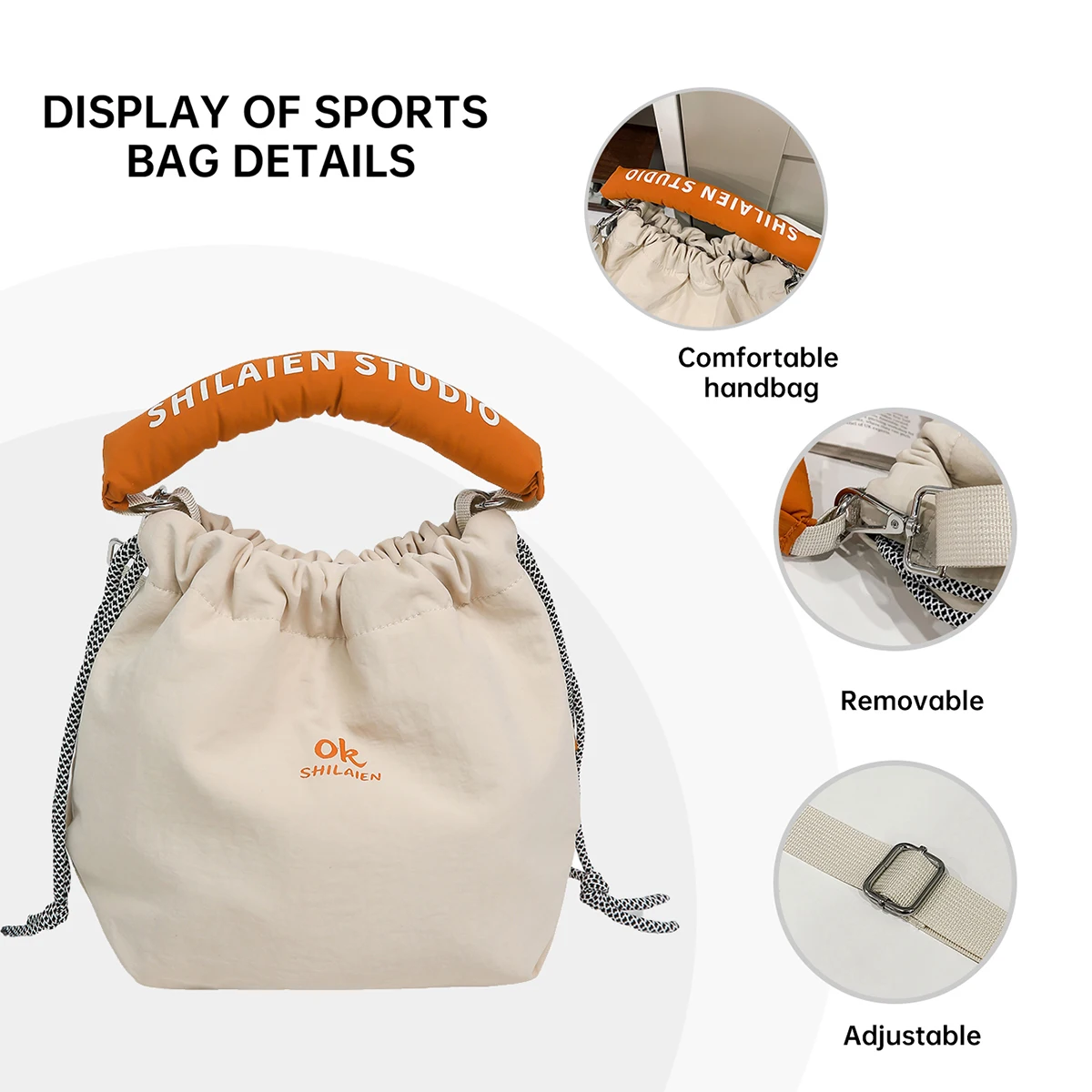 Outdoor Sports Small Crossbody Bag Drawstring Pouch Mobile Phone Small Bag Unisex Lightweight Commuting Crossbody Bag Versatile Shoulder Bag for Shopping and Outings