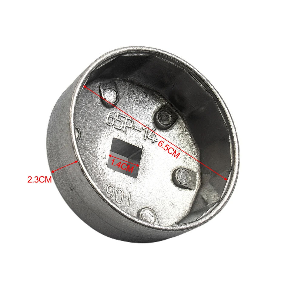 76 12 Chiave Per Filtro Dell'olio In Alluminio Con Tappo, Tappo Filtro Olio, Chiave Filtro Olio, 74 Mm 14 Flauto Strumento Di Rimozione Della Presa Del Filtro Dell'olio In Alluminio Chiave A - Foto 11
