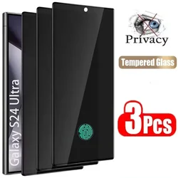 3 - Pack Anti - Spy Privacy Screen Protectors - 3PCS Privacy Glass (For S22 Plus)