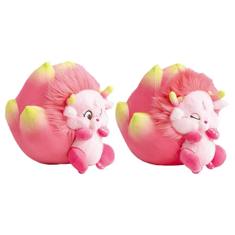 Dragon Fruit Plush Toy Dragon Fruit Hedgehog Plush Toy 22cm Cute Stuffed Animal Plush Toy Cute Animal Cushions For Bedside Sofa floor mat foot mat anti slip mat entrance door bathroom absorbent toilet 3d kitten animal bedroom bedside blanket living room