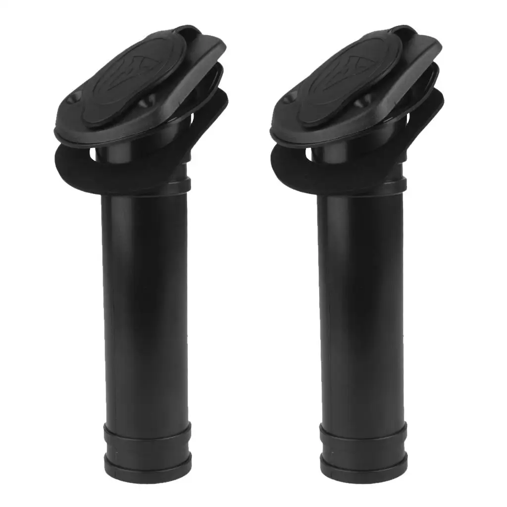 MagiDeal 2 Pieces Nylon Flush Mount Kayak Boat Fishing Rod Holder with Cap Gasket for Rafting Flatable Boat Accessories fishing rod holder