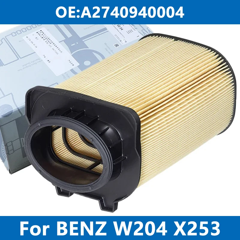 

Car Air Filter Cleaner Element A2740940004 For Mercedes Benz W204 X253 C180CGI E200 E250 GLK GLC250 260 Coupe High Flow Intake