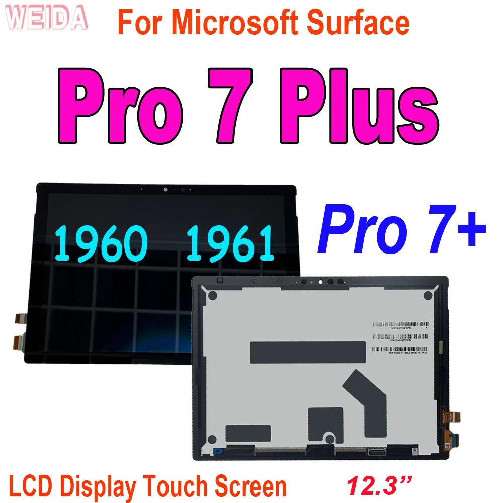 Lcd Testato Al 100% Per Microsoft Surface Pro 7 Plus 1960 1961 Lcd Surface Pro 7 + Display Lcd Touch Screen Digitizer Assembly 12.3"