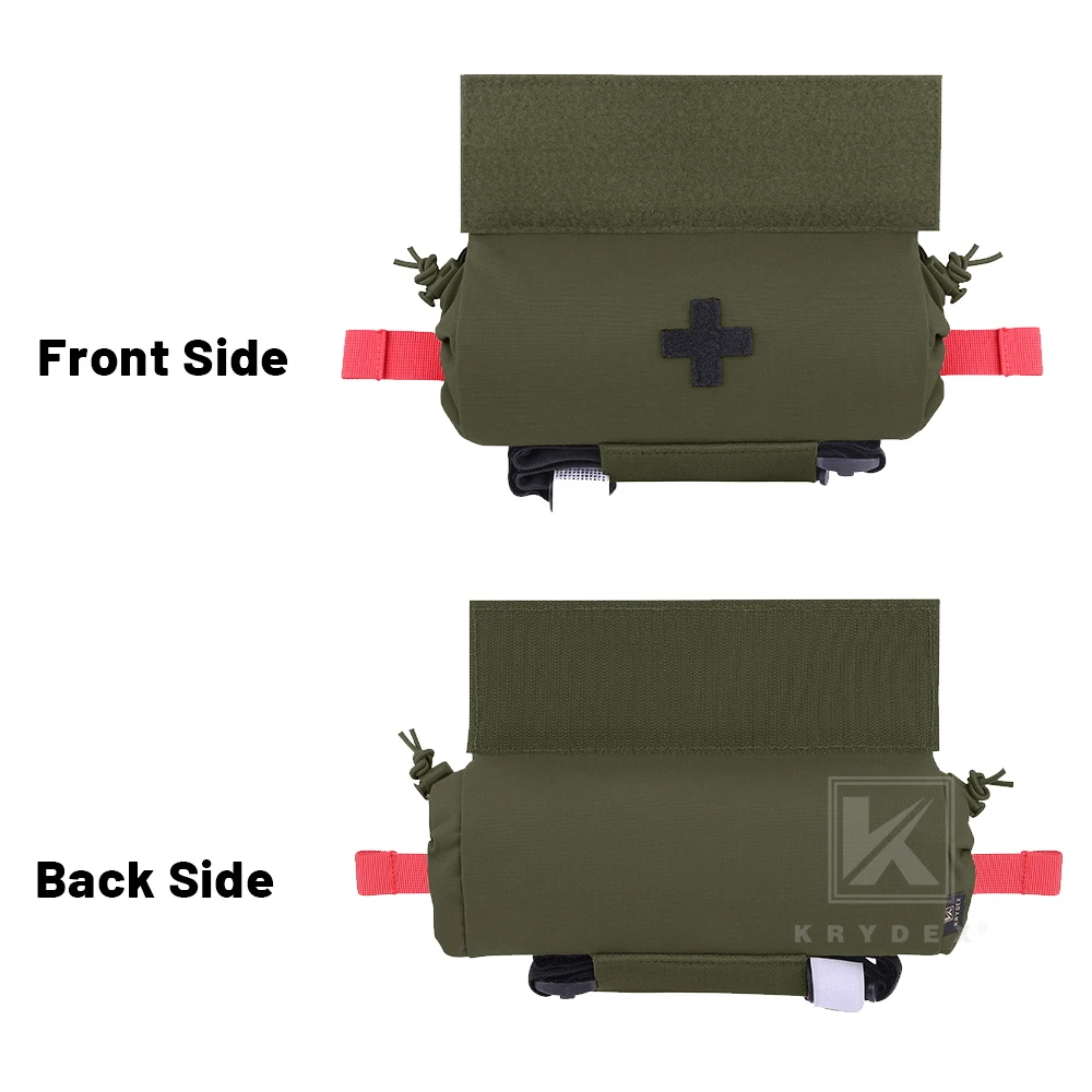 KRYDEX Tactical Trauma Pouch Roll Up IFAK First Aid Kit EDC Medical Rapid Belt Bag Airsoft Hunting Vest Plate Carrier Gear 5