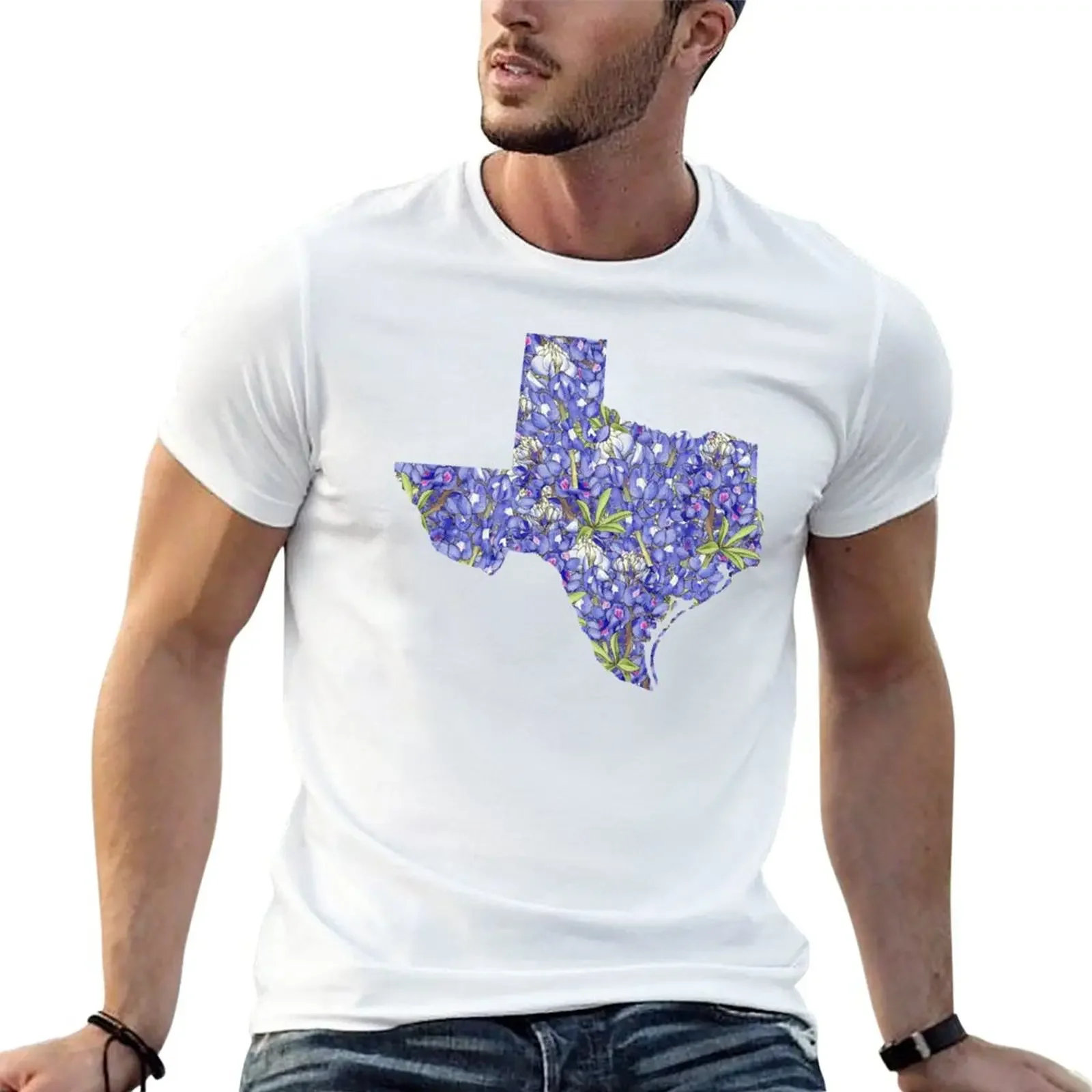

Texas Flowers T-Shirt Aesthetic clothing heavyweights mens big and tall t shirts