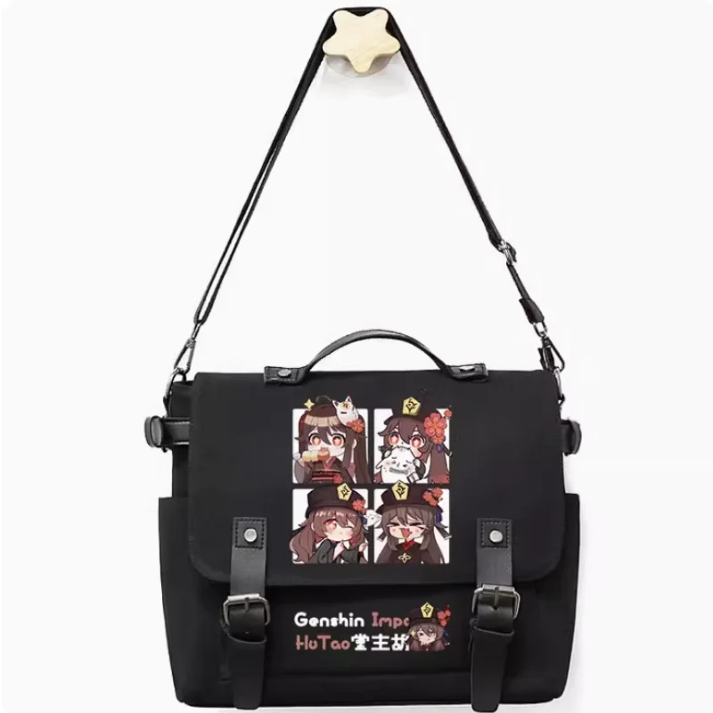 Anime Genshin Impact Hutao Bag Unsix Fashion Casual Teenagers Crossbody Student Messenger Handbag B325