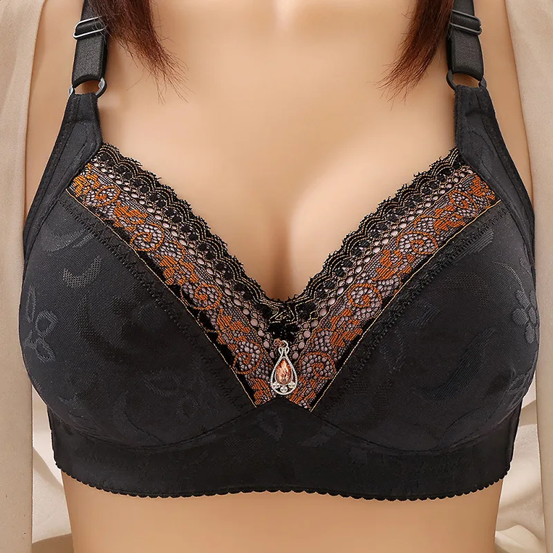 Description Picture 4 of itemWomen Lace Bra Comfortable Adjustable Push Up Brassiere Full Cup Wireless Underwear Seamless Tops Breathable Lady Lingerie New 
