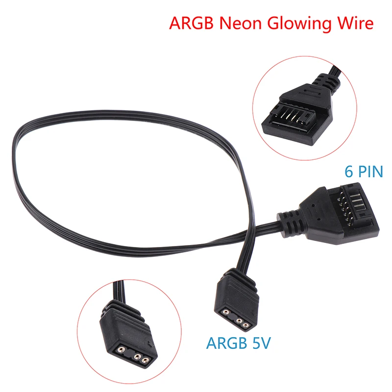 

1 шт. неоновый провод ARGB неоновый светящийся провод 2X8PIN основная плата 3-контактная резьба 6PIN для Lianli