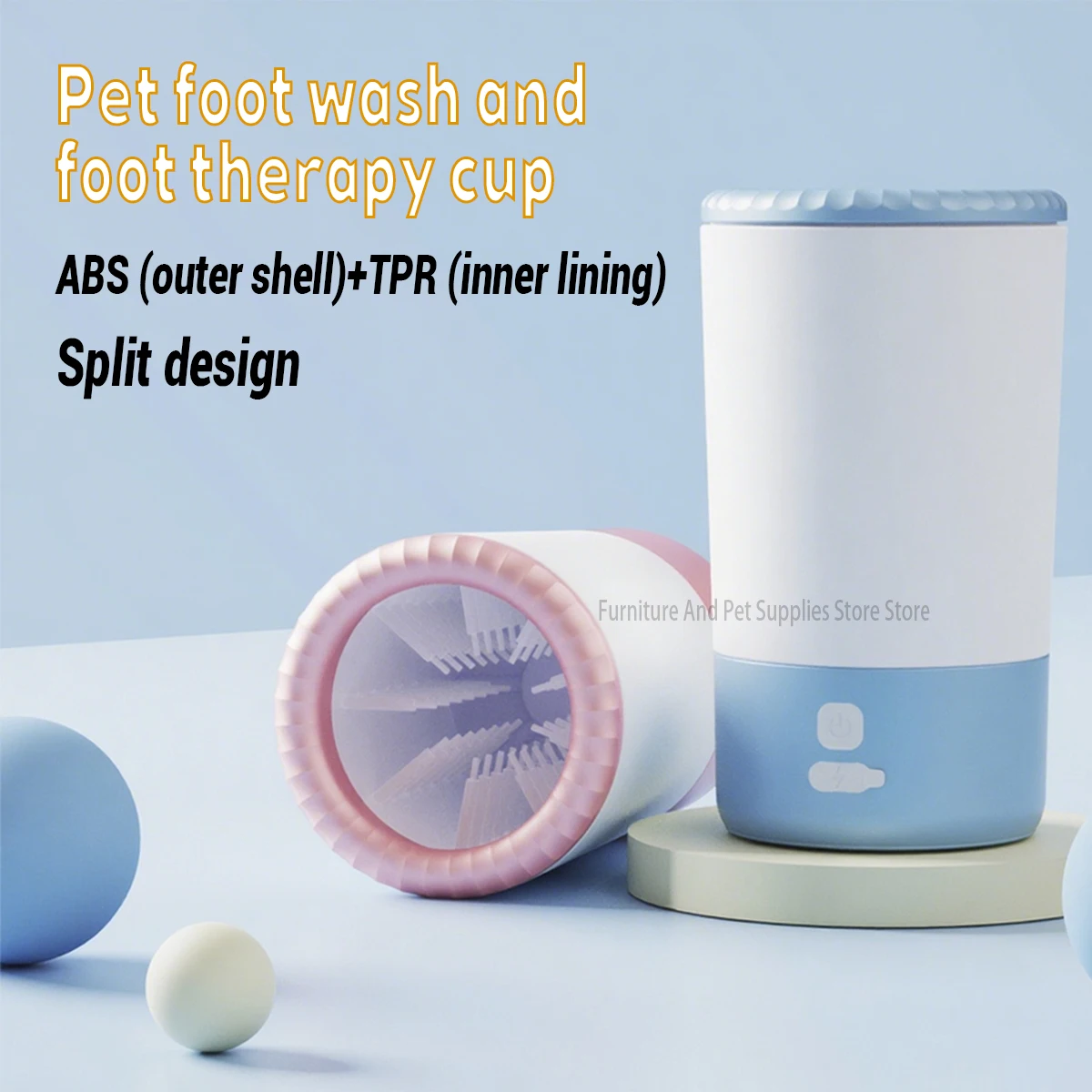 Pet Foot Washing Machine Electric Pet Paw Cleaner Automatic Dog Quick Cleaner Pet Paw Portable Low Noise Waterproof Foot Cup 3