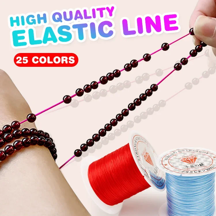 Thickness 0.4-1.2mm Elastic Cord String Transparent Elastic Thread For  Jewelry Making Diy Bracelet Necklace Beaded Accessories - AliExpress