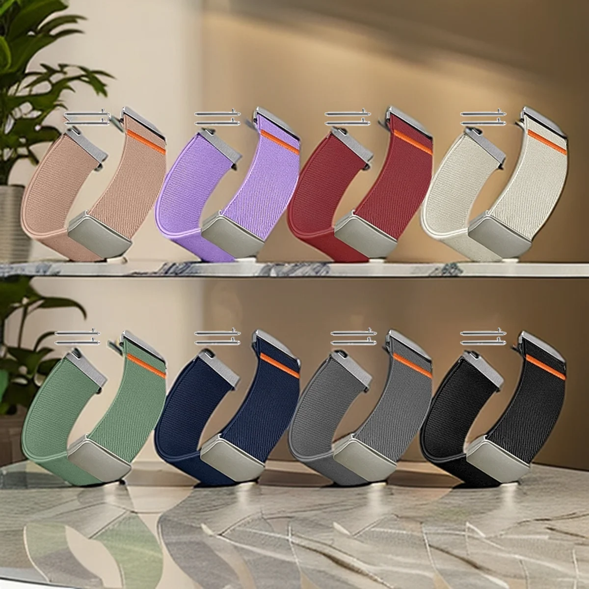 Magnetic Nylon Elastic Watch Strap - Adjustable Wristband