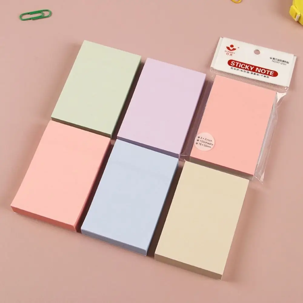 

Square Kawaii Sticky Notes Sticky High Appearance Memo Pads Five-color Message Notes Candy Color Sticky Notepad