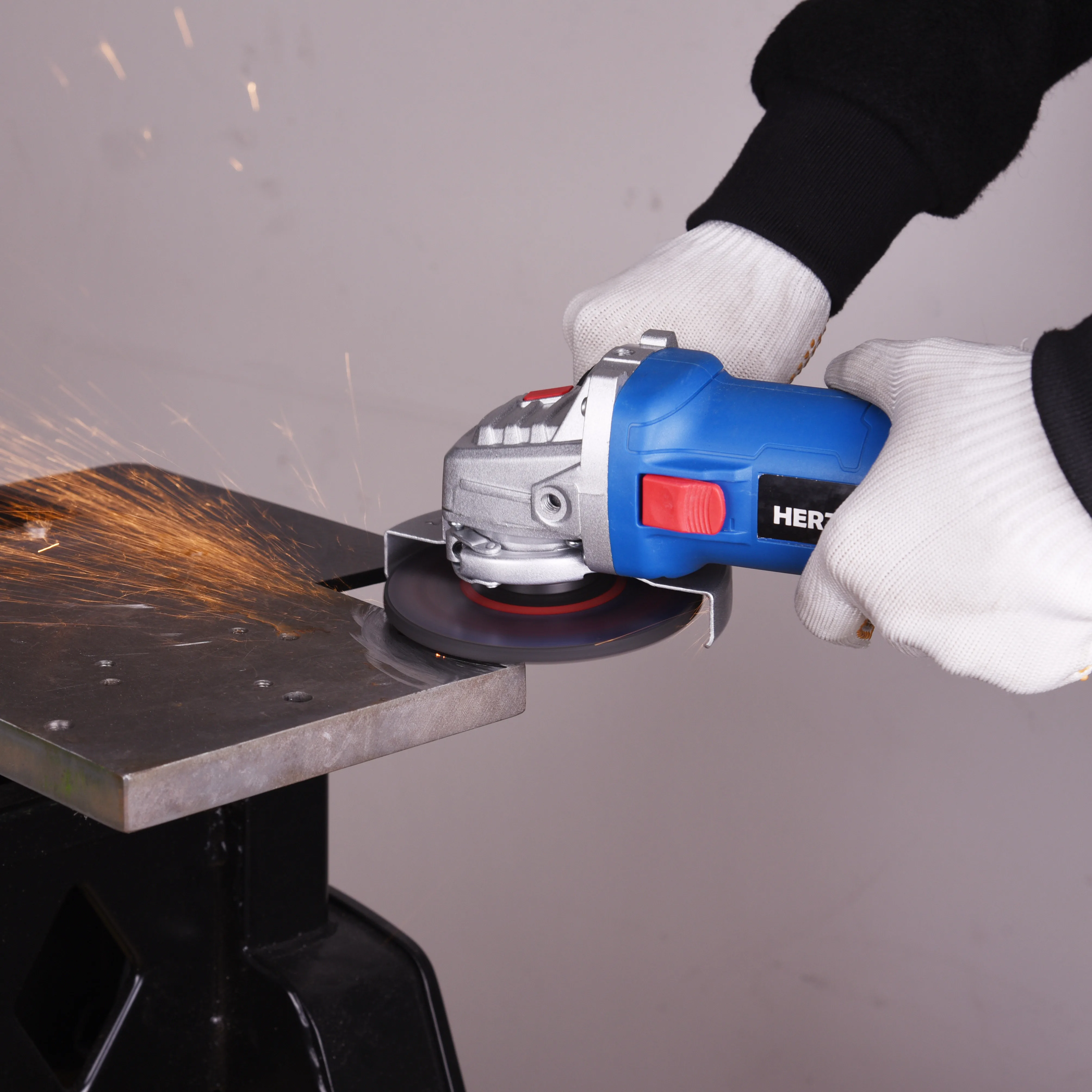 HERZO 5inch Angle Grinder with Dust Shroud 2pcs Grinding Kit DIY Dustless Tools 4