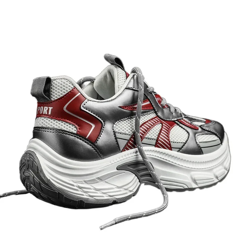 حذاء رياضي رجالي جلد فاخر سميك