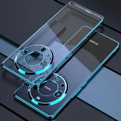 Luxury Plating Clear Silicone Case - Transparent Back Cover for Magic 6 Lite (Blue)