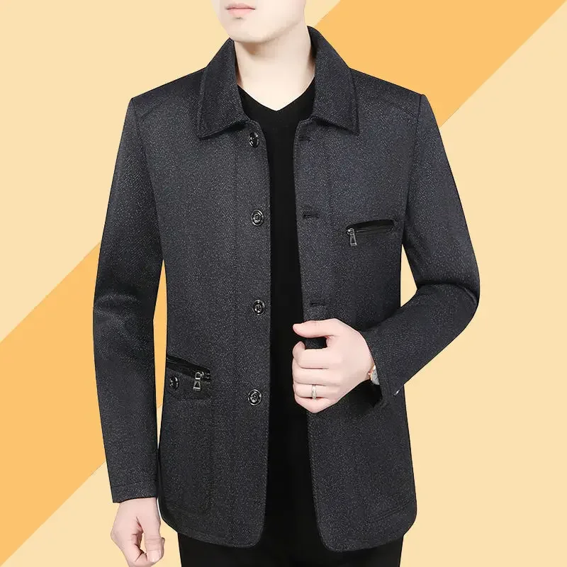 ربيع الخريف فضفاضة تناسب سترة غير رسمية لمنتصف الع...