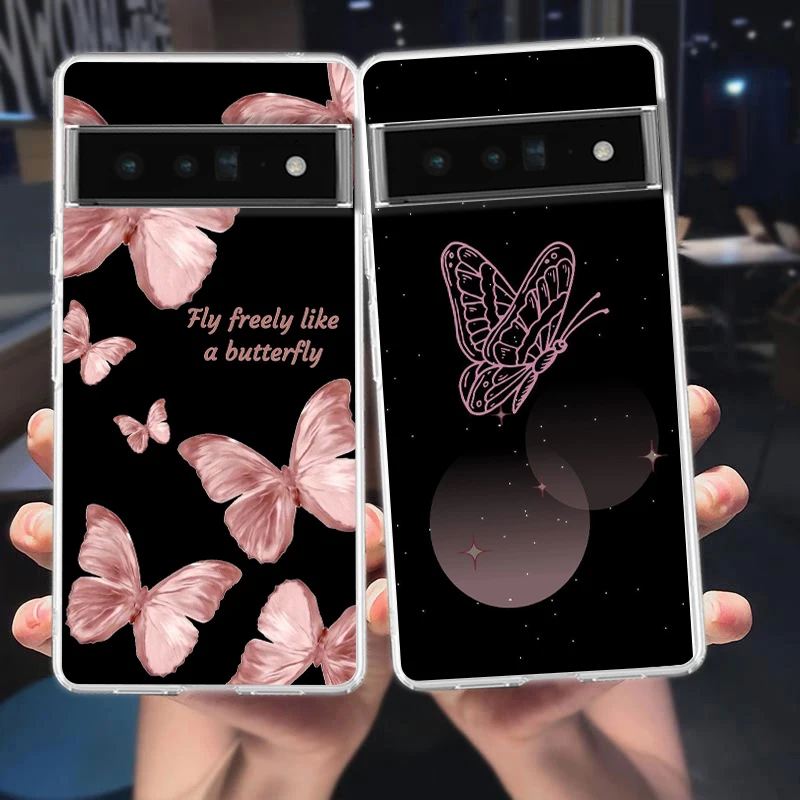 Butterfly Love Soft Clear TPU Transparent Phone Case