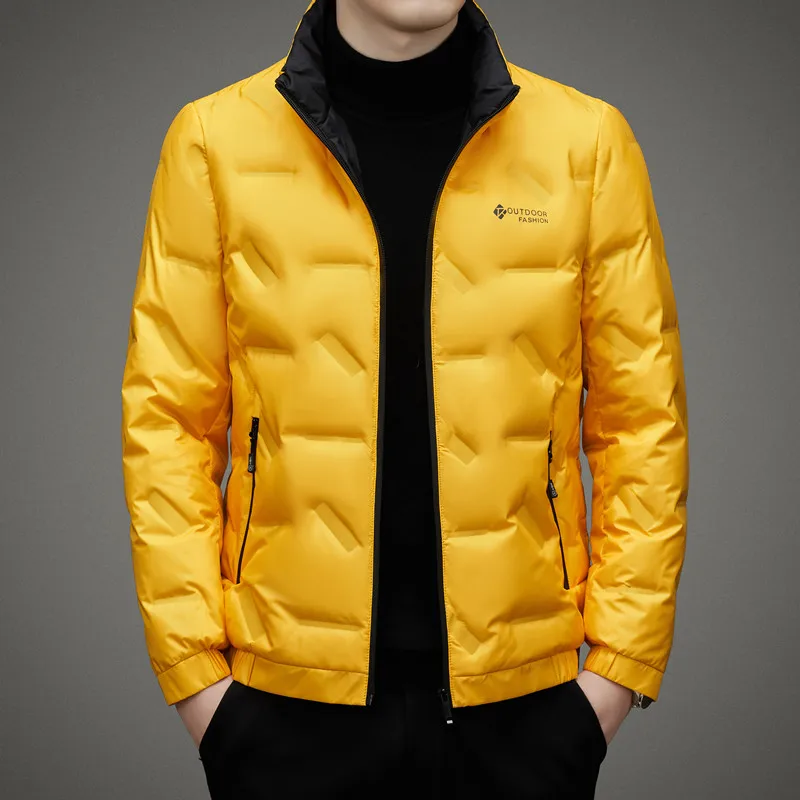 High Quality Autumn Winter White Duck Down Jackets Business Casual Solid Color Warm Puffer Coat Outwear Top Down Parkas Clothing