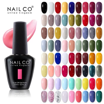 NAILCO 15ml Gel Smalto per unghie Gel colorato Soak Off UV LED Gel Unghie Art Tutto per manicure Design fai da te Vernici Base Gel Top Coat