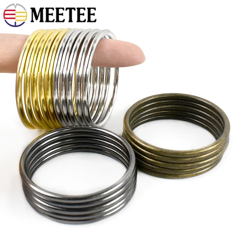 10Pcs 20-50mm 금속 O 링 버클 가방 공예 키 체인 링 커넥터 후크 웨빙 스트랩 조절기 걸쇠 DIY 하드웨어 액세서리