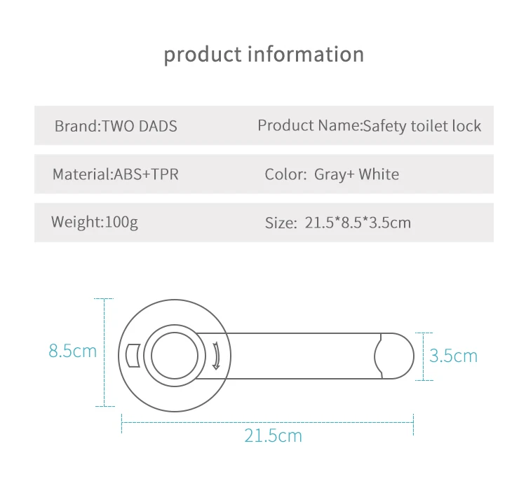 Baby Toilet Lock With 3m Adhesive Easy Intallation No Tools Needed Fit For Most Standard Toilet Safe Products For Kids And Pets