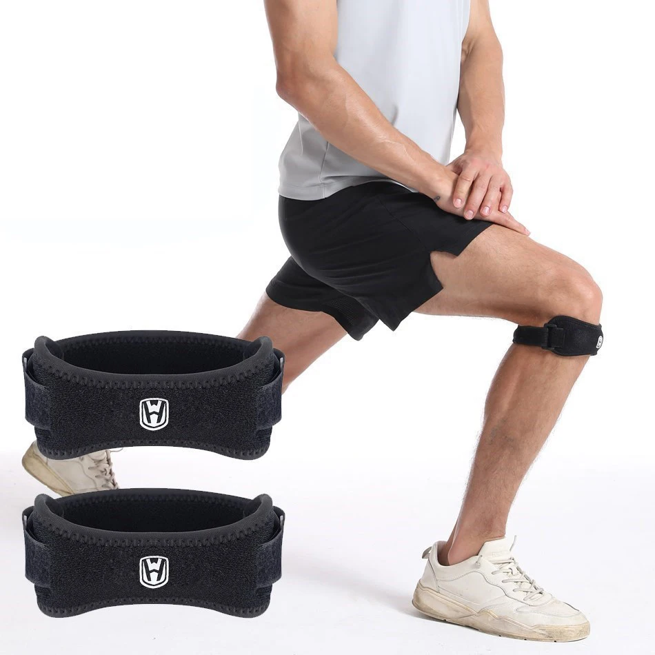 

WOSWEIR 2PCS Sports Patella Brace Adjustable Strap EVA Kneepads Knee Support Pad Protective Gear Basketball Volleyball Protector
