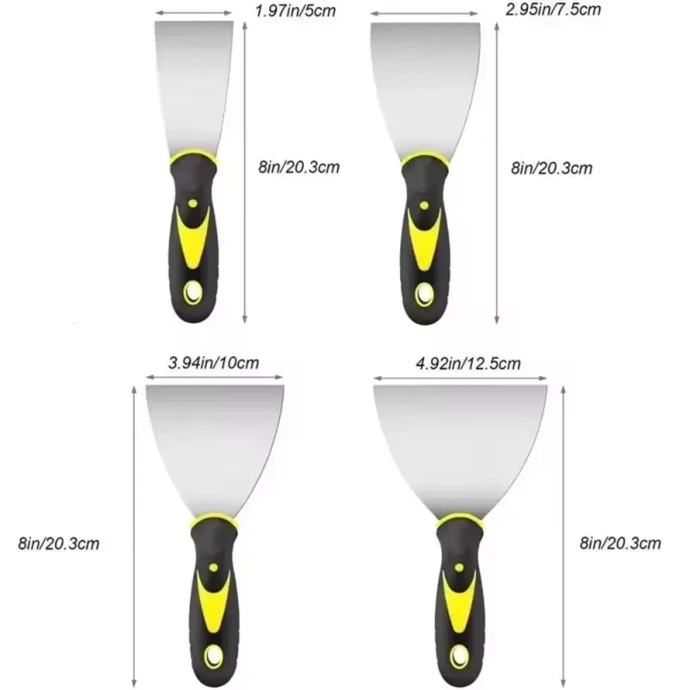 Stainless Steel Putty Knife Scraper Shovel 2/3/4/5 Inch Paint Tools Construction Tools Household Industrial Cleaning putty knife scraper paint scraper wall scraper
