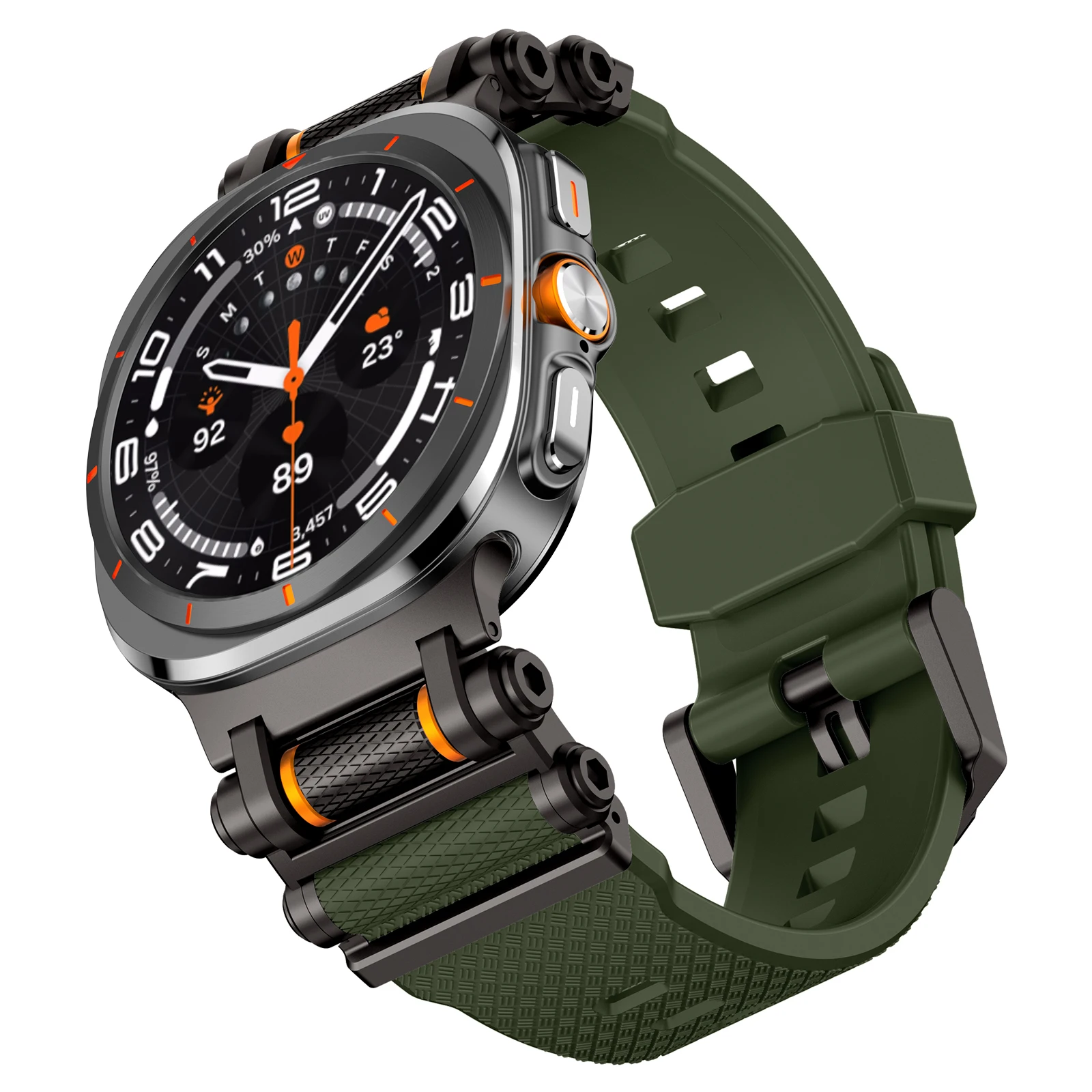 Elegant Silicone Sport Strap for Luxury Watches - 47mm No-Gap Wristband Bracelet