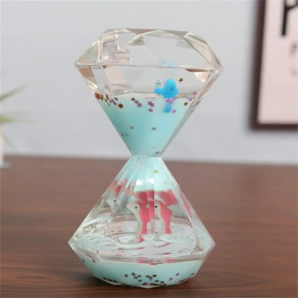 Ocean Theme Hourglass Acrylic Floating Sequin Liquid Timer Oil Drop Hourglass Desktop Liquid Oil Hourglass Home Decorations 3
