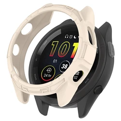 Premium TPU Protective Watch Case - Anti-Scratch Guard & Bumper Cover for Forerunner 265 (Ivory)
