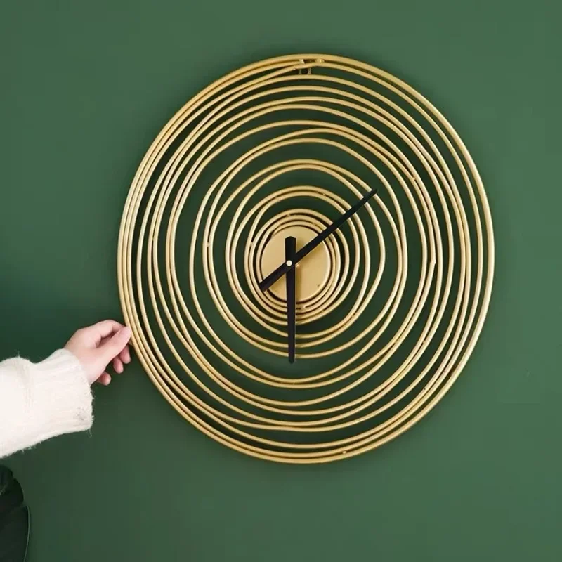 Nordic Large Wall Clock Modern Round Metal Silent Wall Decor Watch Indoor Kitchen Living Room Home Office Decoration Wall Clocks - 6