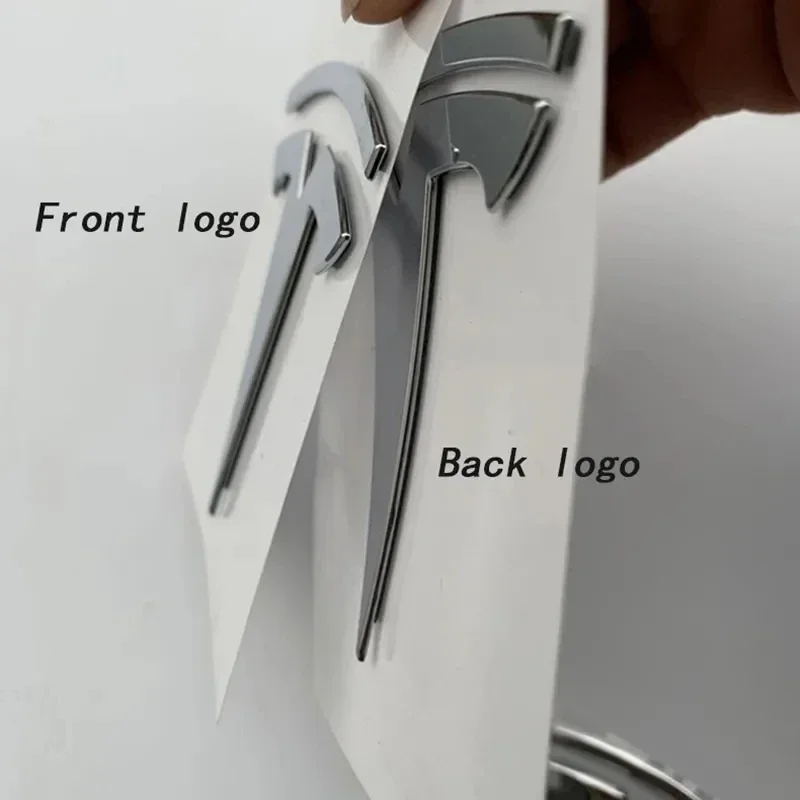 테슬라 모델 3 모드 Y 자동차 앞 후드 로고 커버 엠블럼 스티커 스타일링 자동차 바디 리어 트렁크 배지 액세서리 ABS 1개