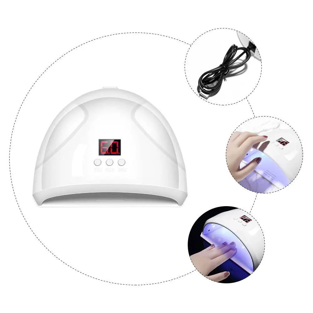 36W UV LED 네일 드라이어 머신 램프 (젤 네일용) 인체공학적 경량 디자..