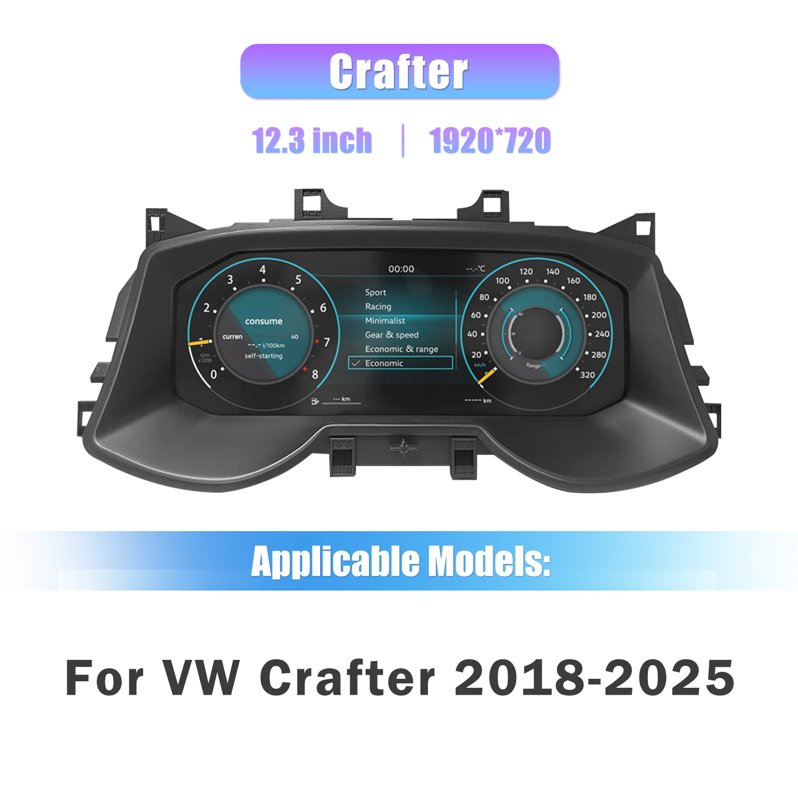 Digitales Armaturenbrett-Cluster für VW EOS Tiguan Touran Scirocco Seat Leon Crafter Sharan Virtual Cockpit Instrumententafel – Detail 6