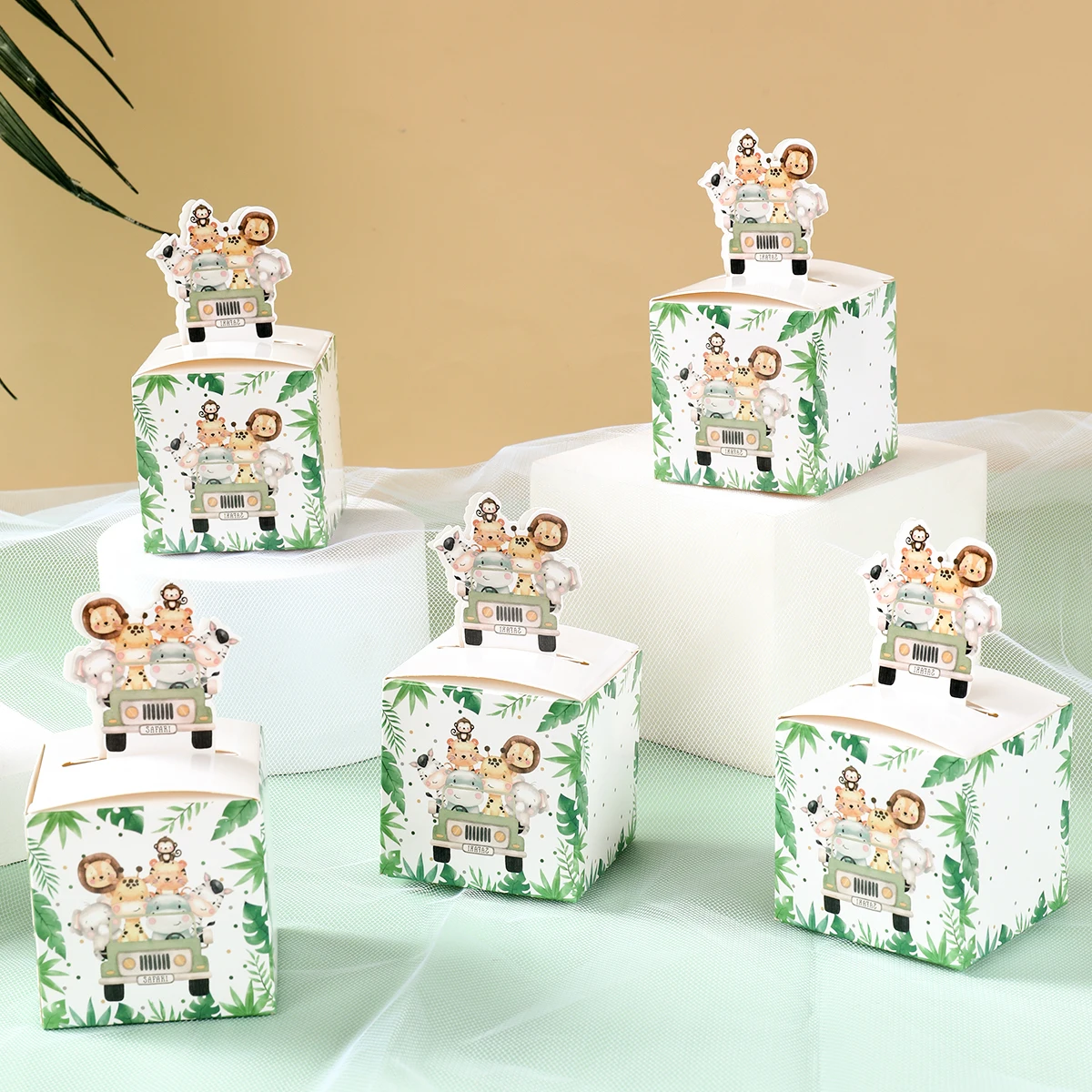 24PCS Jungle Safari Animal Candy Boxes, Cute Paper Gift Packaging for Kids Birthday Par... - SKU CGB01114 - UGI Packaging