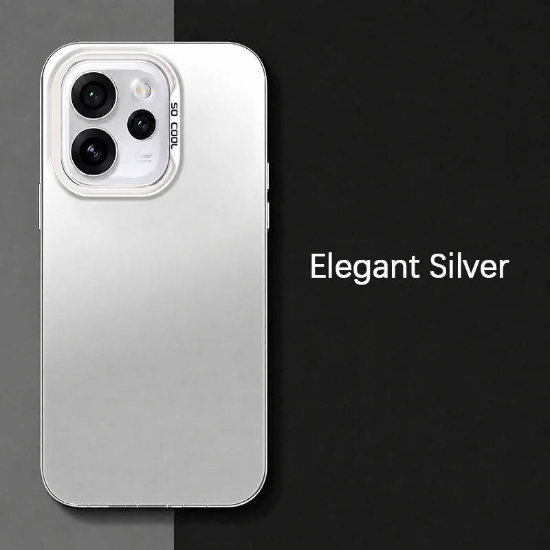 Enhanced Matte Shockproof Phone Case with Metallic Texture - Hard Armor Back Cover