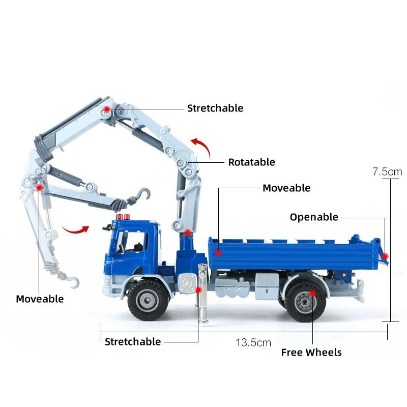 クレーンのおもちゃ,ミニチュアエンジニアリング車,日曜大工,モデル1