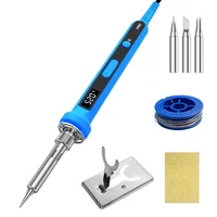 100W  Digital Soldering Iron Set Kit Repair Welding Tool Set Calibration Temperature Adjustable 180-520-600C 2