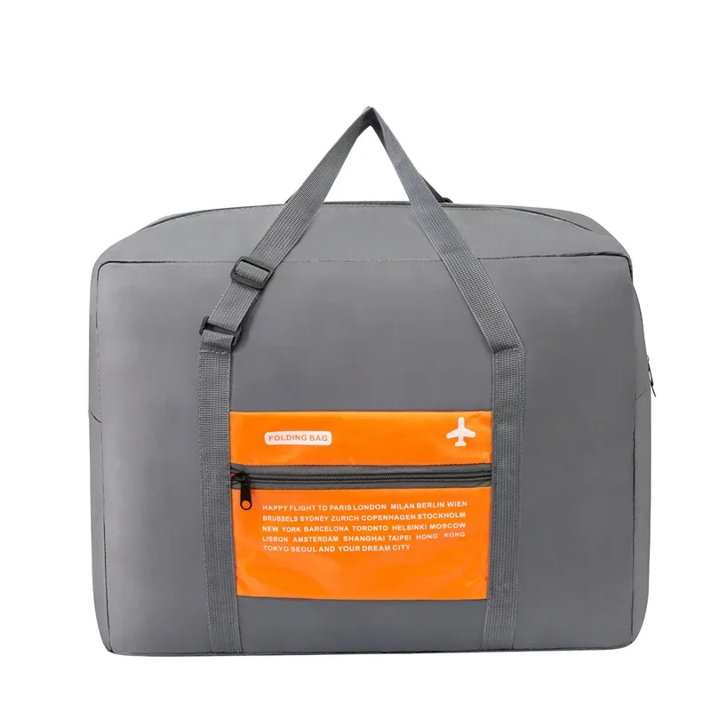 Foldable square travel bag folded for storage