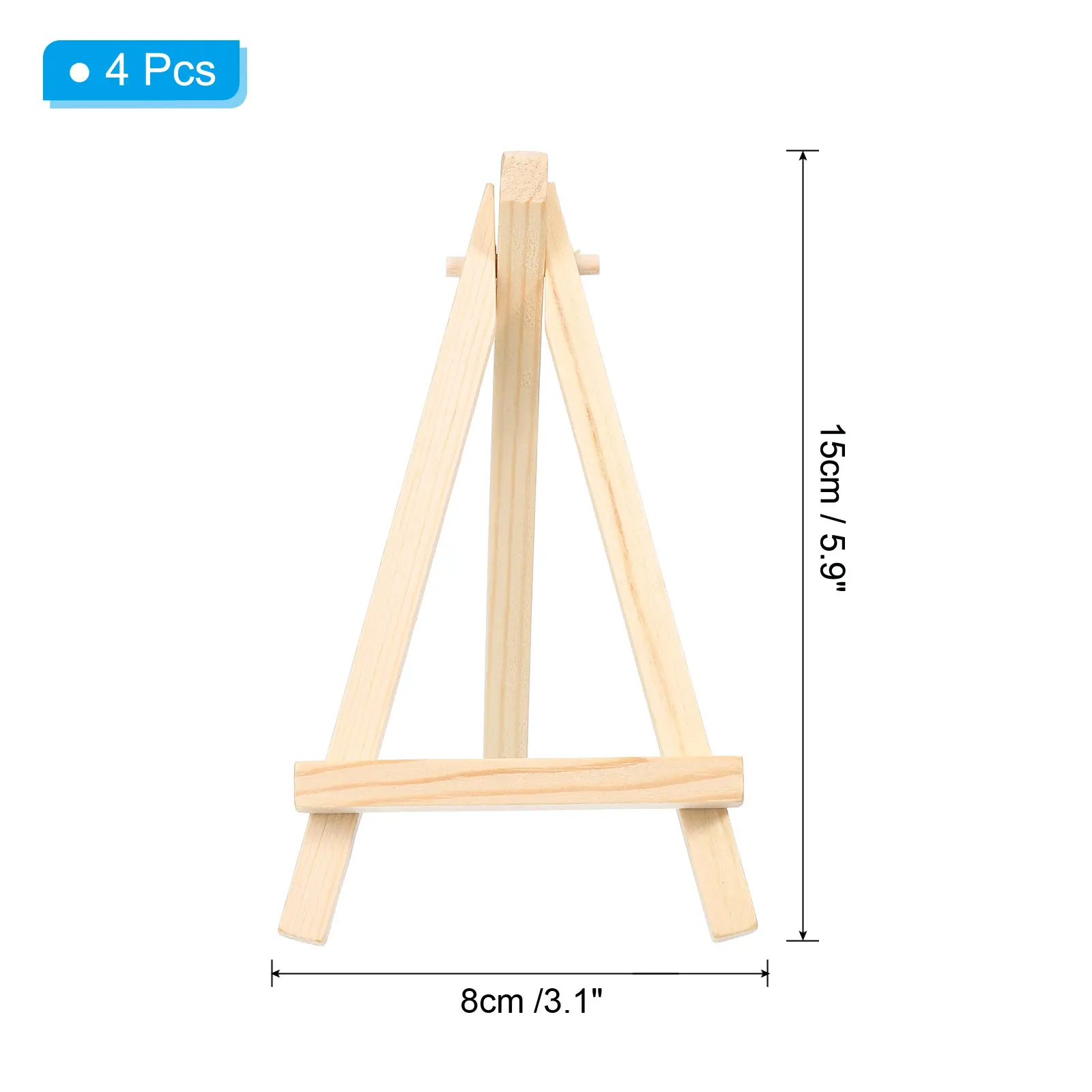 4Pcs Wooden Art Easel Portable Foldable Tripod Display Stand Holder Artist Tabletop Display Wood Mini Easel Frame for Painting